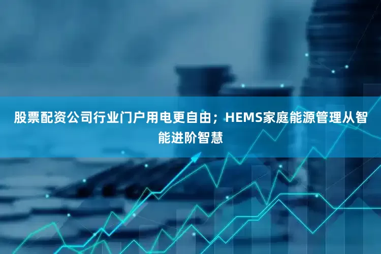 股票配资公司行业门户用电更自由；HEMS家庭能源管理从智能进阶智慧